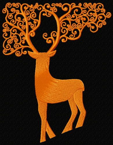 Christmas deer 3 machine embroidery design