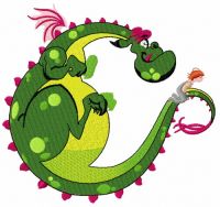 Elliott the Dragon 5 embroidery design