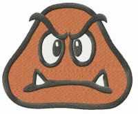 Goomba head embroidery design