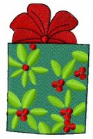 Christmas gift box free embroidery design 2