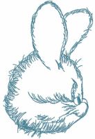 Bunny face free embroidery design 4