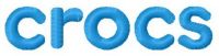 Crocs wordmark logo embroidery design