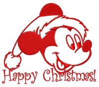 Christmas Mickey Mouse 7 embroidery design