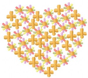 Happy Heart embroidery design