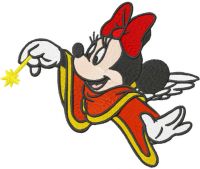 Minnie mouse angel embroidery design