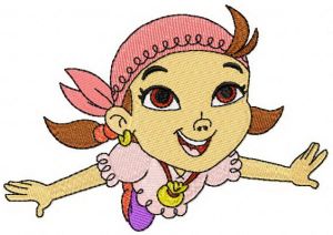 Izzy flying embroidery design