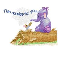 Heffalump and Roo embroidery design