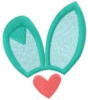Bunny ears free embroidery design