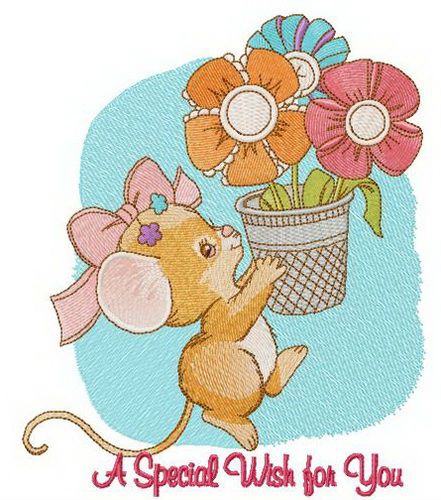 A special wish for you machine embroidery design