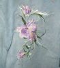 Shirt with Big Swirl Iris embroidery design