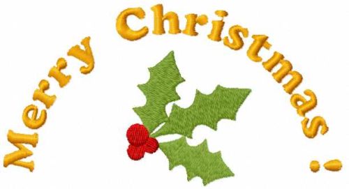 Merry christmas free embroidery design