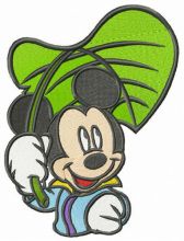 Mickey isn't afraid of rain embroidery design