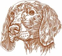 Retriever gold embroidery design