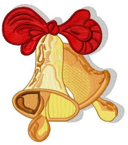 Christmas bells embroidery design