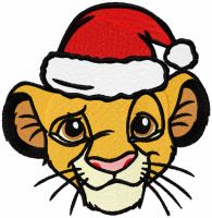 Simba Santa hat embroidery design