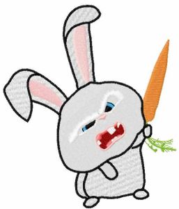 Snowball with carrot embroidery design