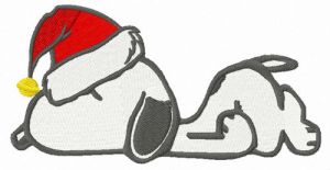 Sleeping before Christmas embroidery design