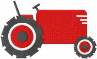 Red tractor free embroidery design