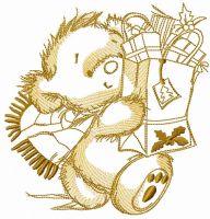 Shopping before Christmas 5 embroidery design