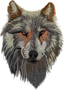 Wolf predator muzzle embroidery design