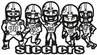 Steelers team machine embroidery design