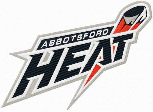 Abbotsford Heat logo machine embroidery design