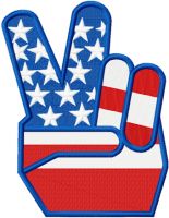 Gesture of Victory embroidery design