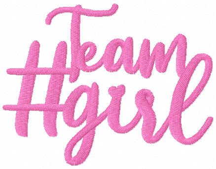 Team girl free embroidery design