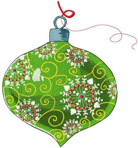 Christmas ball decoration embroidery design