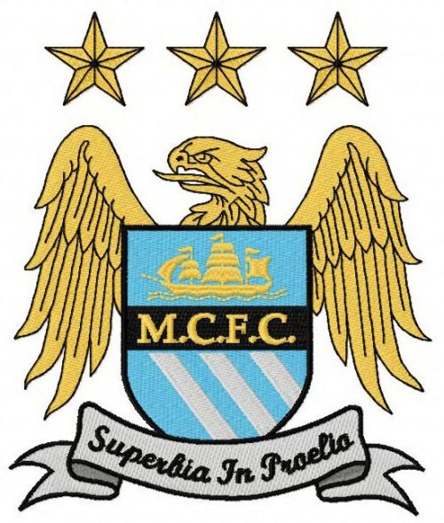Manchester City Football Club machine embroidery design