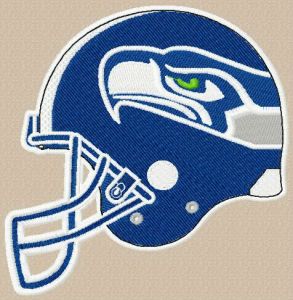 Seahawks helmet embroidery design