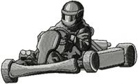 Karting embroidery design