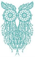 Wise dreamcatcher embroidery design