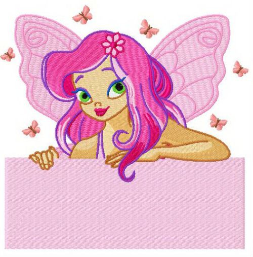 Young butterfly fairy 3 machine embroidery design