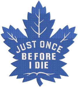 Toronto Maple Leafs Just Once embroidery design