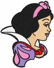 Snow white loving time embroidery design