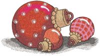 After Christmas balls embroidery design