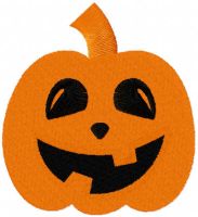 Smiling pumpkin free embroidery design