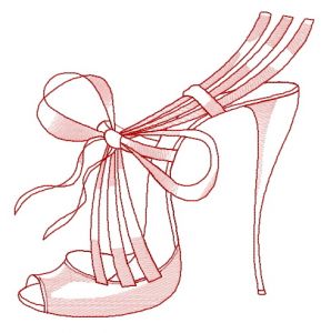 Summer high heels 2 embroidery design