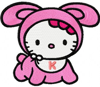 Hello Kitty Baby machine embroidery design