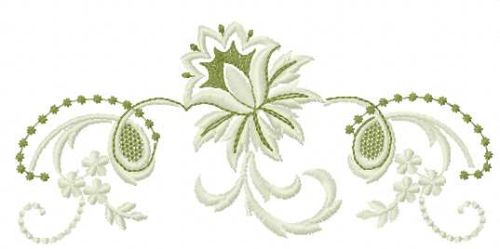 light green flowers decoration free embroidery design