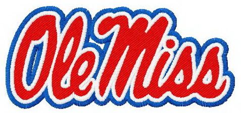 Ole Miss Rebels alternative logo machine embroidery design