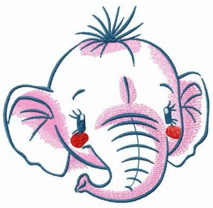 Rare white elephant embroidery design