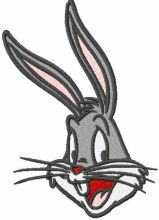 Bugs bunny muzzle embroidery design