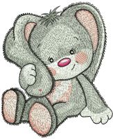 Cute bunny girl 10 embroidery design