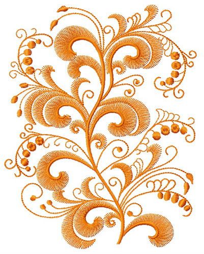 Swirl flower 3 machine embroidery design