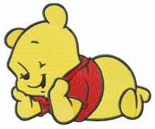 Cute baby Pooh embroidery design
