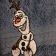 Bath towel embroidered with Olaf