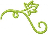 Grape green leaf free embroidery design 2
