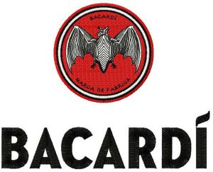 Bacardi logo embroidery design